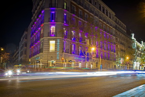 Twilight Stroll: Madrid's Festive Glow