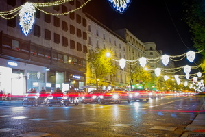 Twilight Stroll: Madrid's Festive Glow