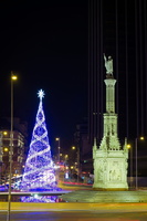 Twilight Stroll: Madrid's Festive Glow