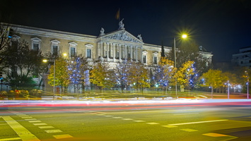 Twilight Stroll: Madrid's Festive Glow