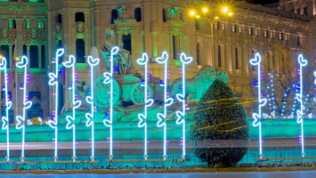 Twilight Stroll: Madrid's Festive Glow