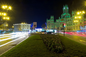 Twilight Stroll: Madrid's Festive Glow