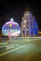 Twilight Stroll: Madrid's Festive Glow